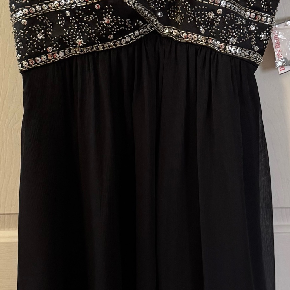 The Classic Little Black Cocktail or Evening Dress with Sequined Bodice